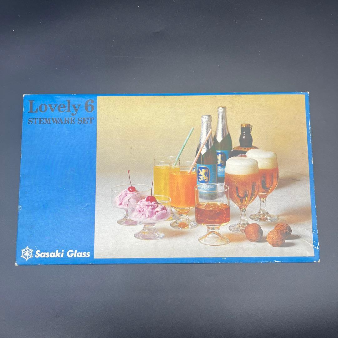 ⭐️新品 未使用品⭐️昭和レトロ 佐々木硝子　デザートグラス　6個セット