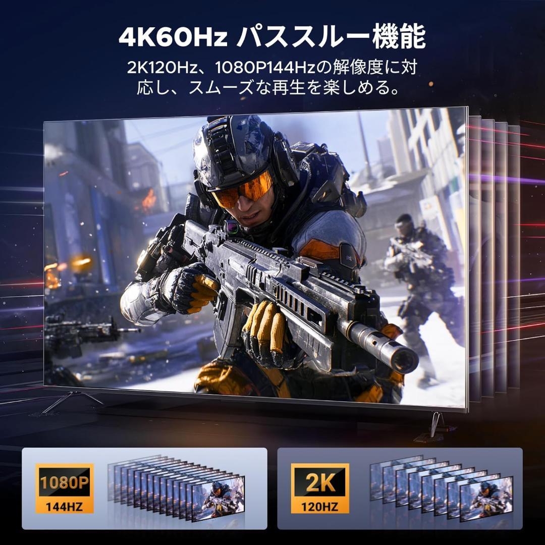 UGREEN 外付けキャプチャカード 4K@30Hzキャプチャ対応