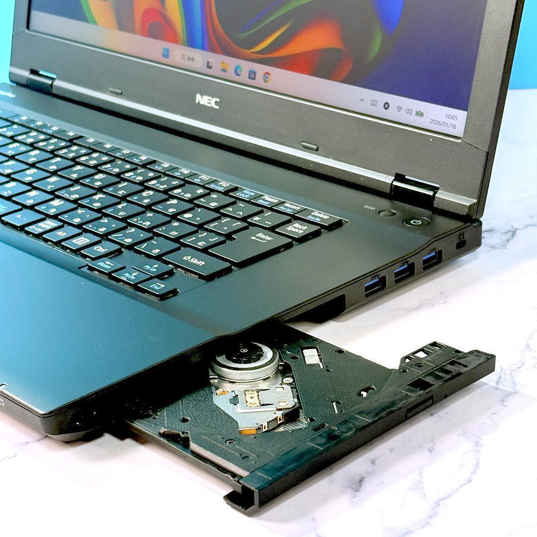 美品でMSオフィス付・Corei5・8GB・カメラ・DVDマルチ・ノートパソコン