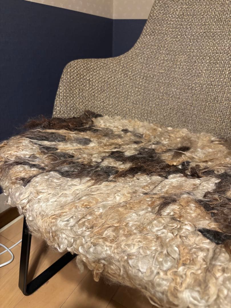 ベージュ ファブリック ハイバックソファ　私の部屋