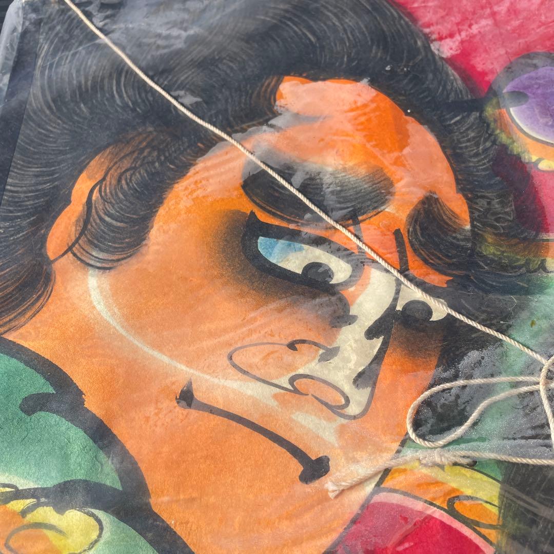 津軽凧　アンティークねぷた絵　手描き絵　アンティーク凧