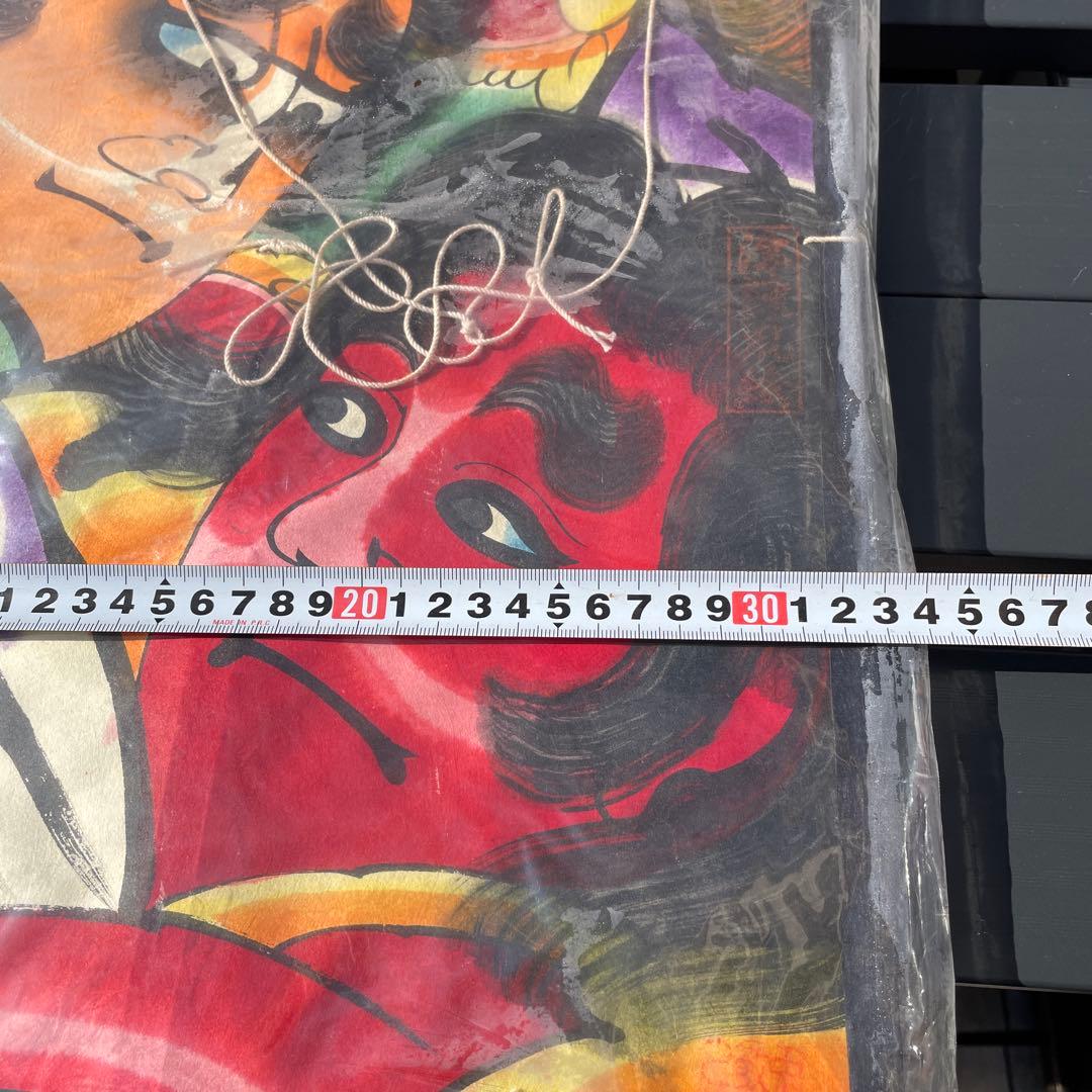 津軽凧　アンティークねぷた絵　手描き絵　アンティーク凧