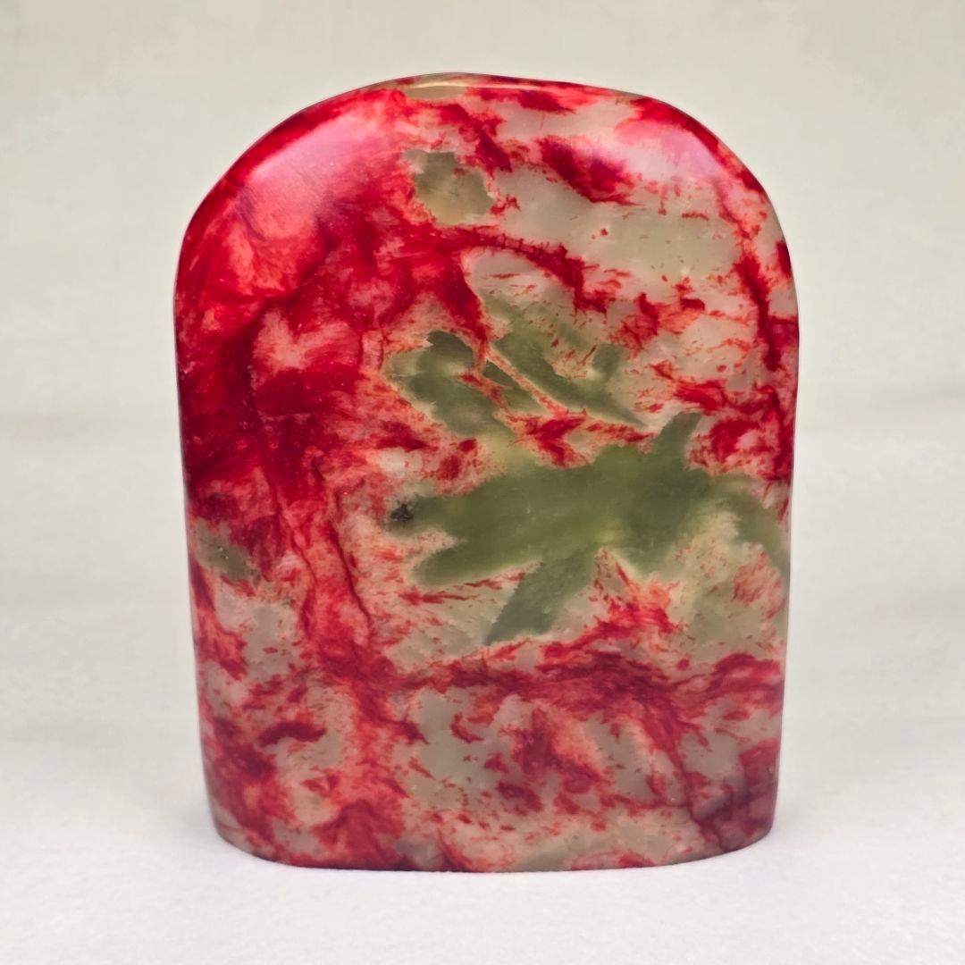 文房具 鶏血石 鶏血玉 超大型 原石手彫 大印材 大印石 風水開運置物 金運上昇