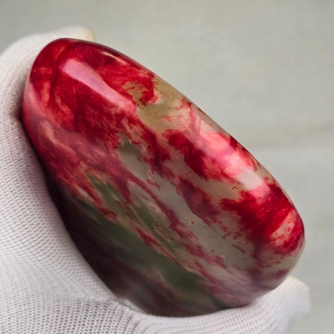 文房具 鶏血石 鶏血玉 超大型 原石手彫 大印材 大印石 風水開運置物 金運上昇