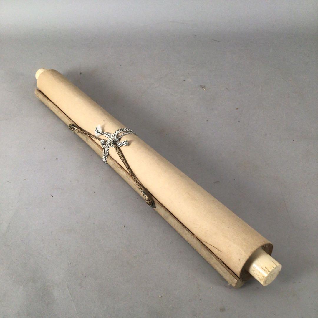 No4421 掛軸　水墨山水画　松渓　肉筆紙本　茶道具　古画　古美術　送料無料