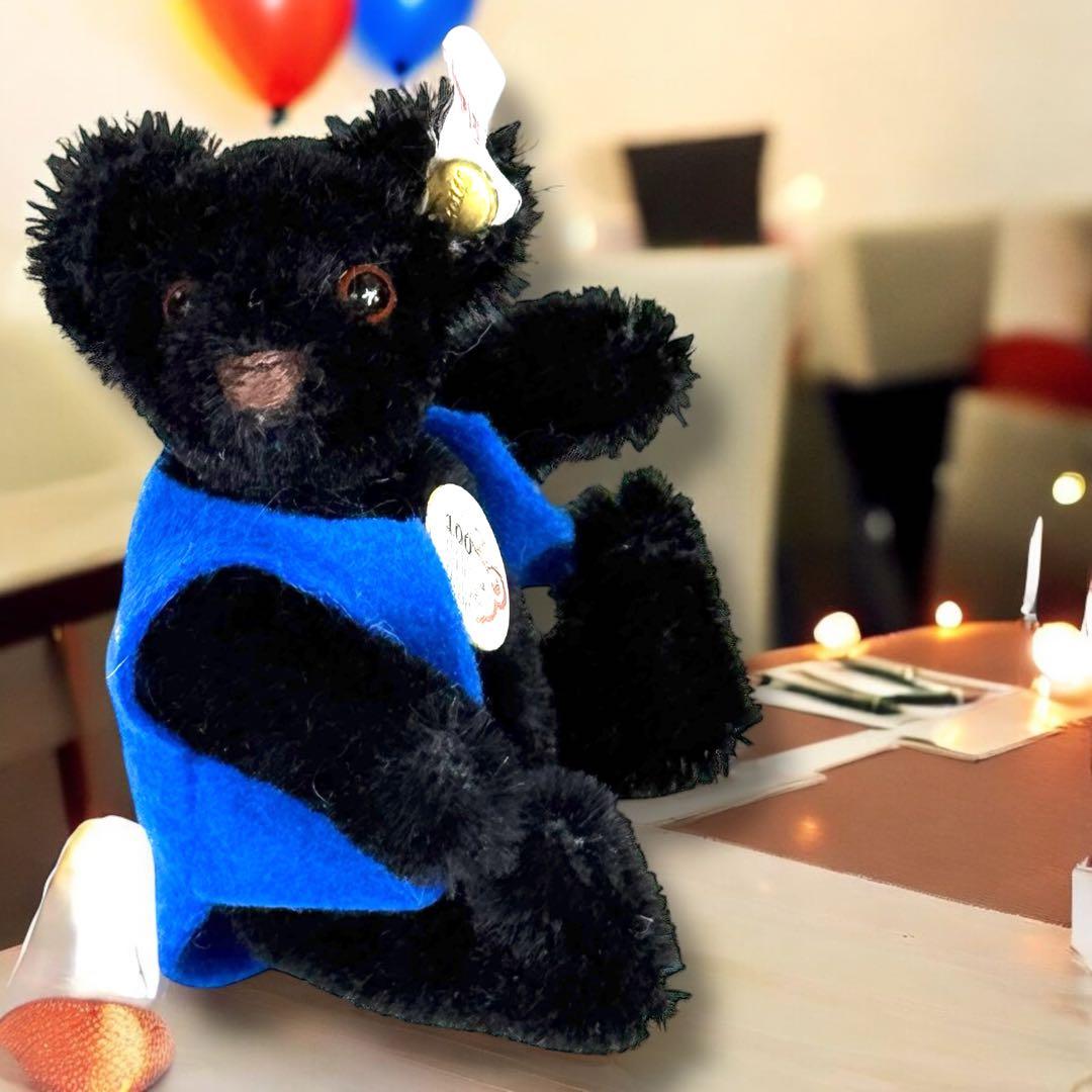 シュタイフ テディベア Celebration Teddy 箱 証明書 完品 黒