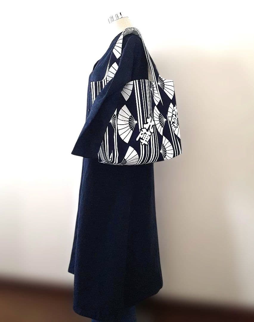 大相撲　北陣　反物　トートバッグ　ハンドメイド
