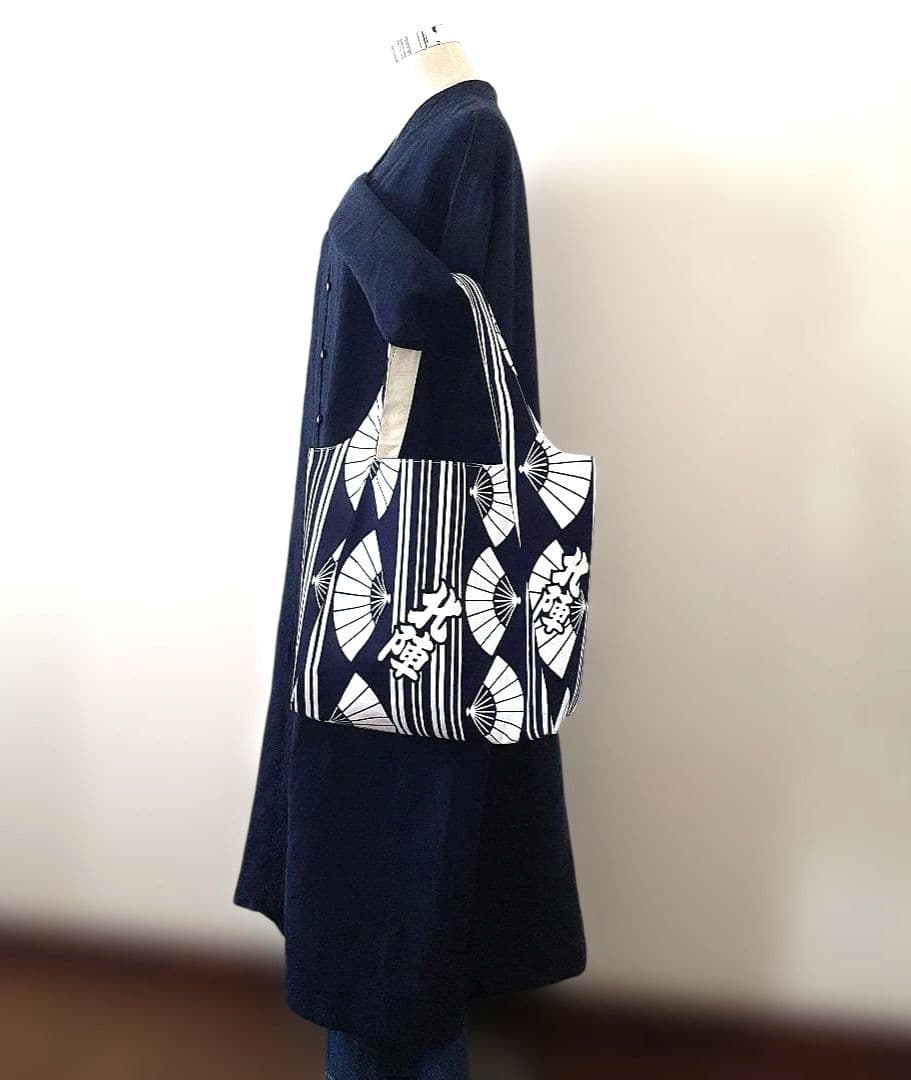 大相撲　北陣　反物　トートバッグ　ハンドメイド