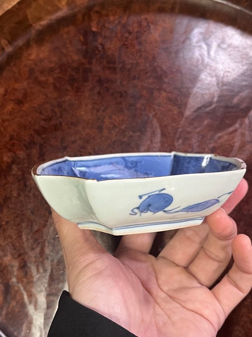 藍九谷　古伊万里　古九谷　柴田コレクション　掲載品　柿右衛門　民藝　花唐草　角福