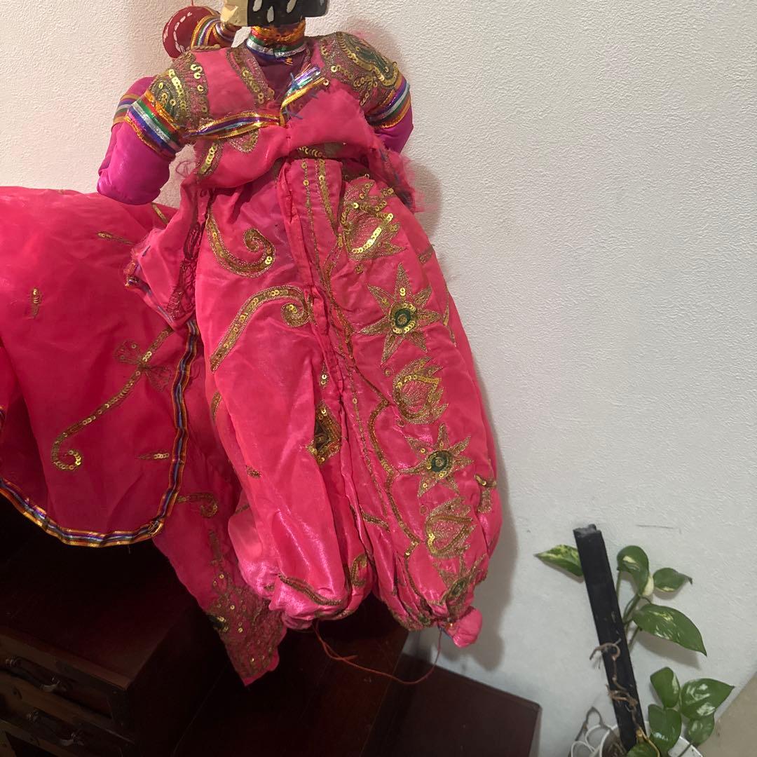 80センチ弱インド　マハラジャ操り人形2人