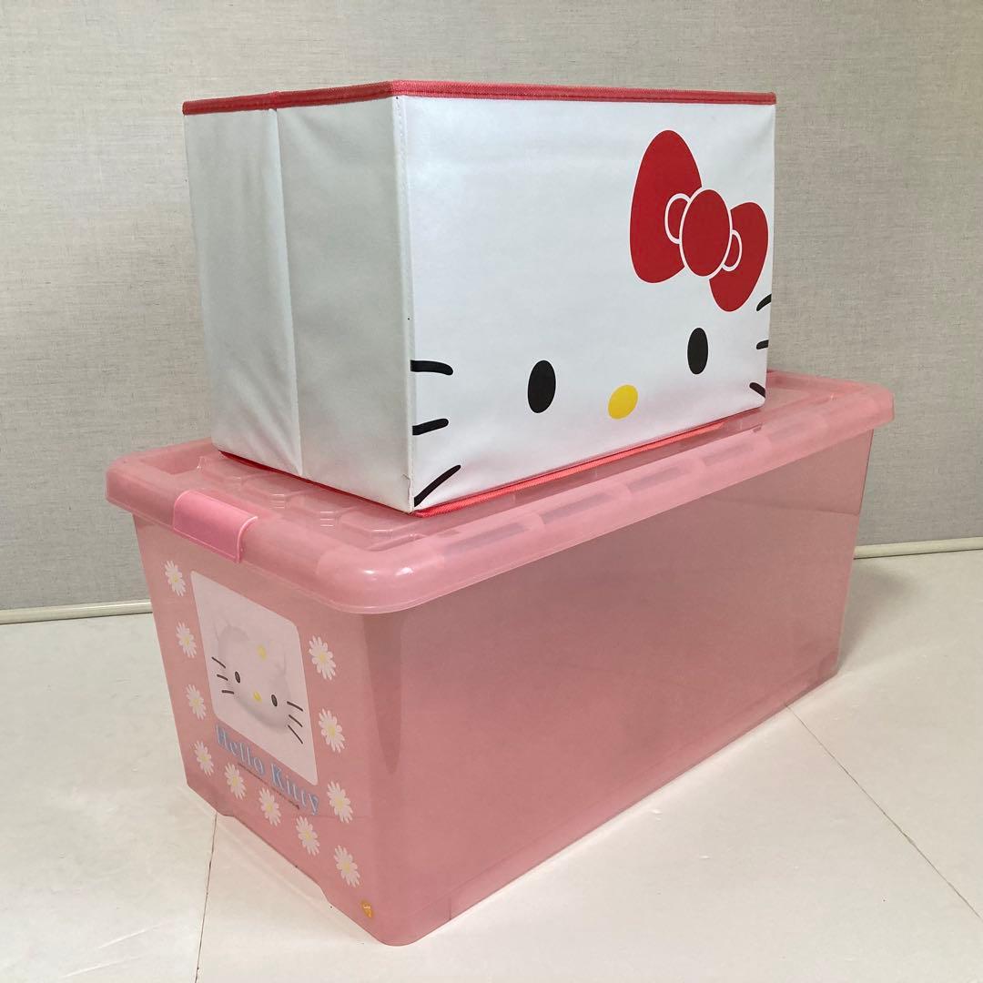 ハローキティ ケース ボックス 収納 衣装 日本製 2点 ピンク ポップ レトロ