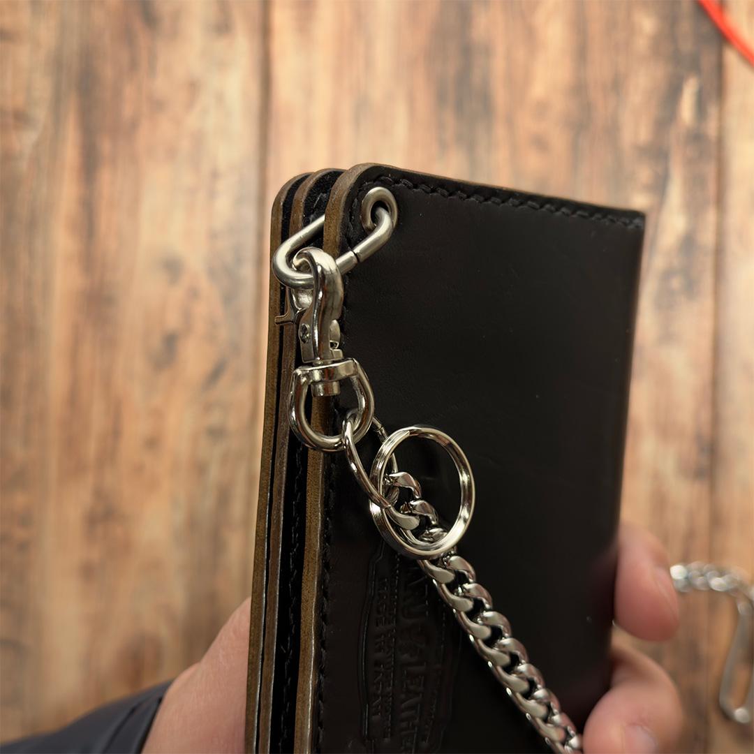 マリアム・ホースバット｜茶芯ブラック｜クラシカル・トラッカーウォレット