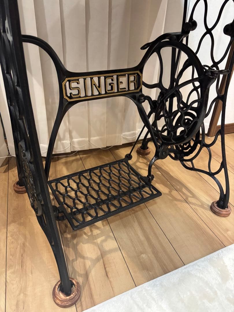 singer網脚テーブル　引き出し付き