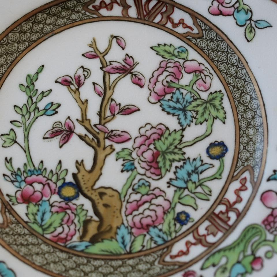 コールポート　インディアンツリー　フリルプレート２枚　小皿　アンティーク　F8