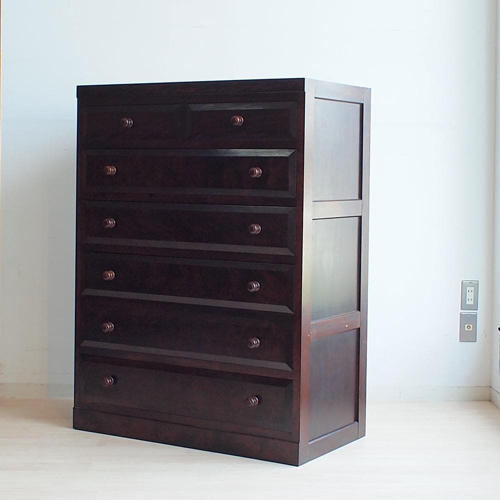 松本民芸家具 D型 6段チェスト ミズメザクラ材 無垢材 和モダン 古民家 整理