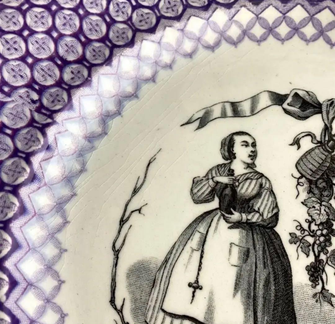 フランスアンティーク ♧ ショワジールロワ ♧ グリザイユ「お酒は好き？」