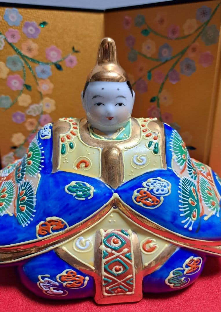 特価3月3日まで k-② 九谷焼 ひな人形 5号 親王飾り 清香作