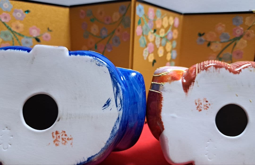 特価3月3日まで k-② 九谷焼 ひな人形 5号 親王飾り 清香作