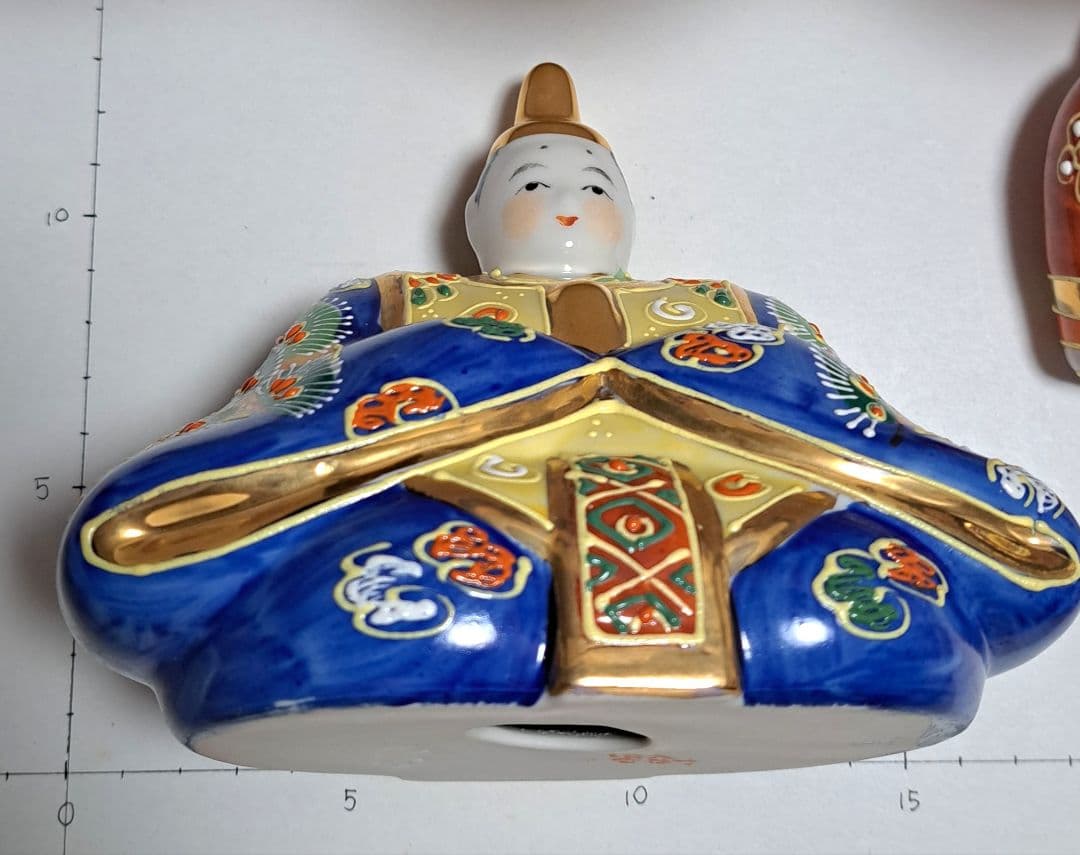 特価3月3日まで k-② 九谷焼 ひな人形 5号 親王飾り 清香作