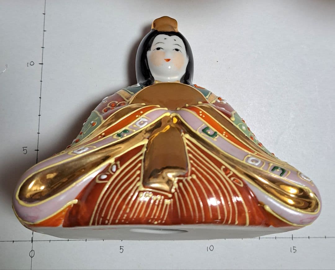特価3月3日まで k-② 九谷焼 ひな人形 5号 親王飾り 清香作