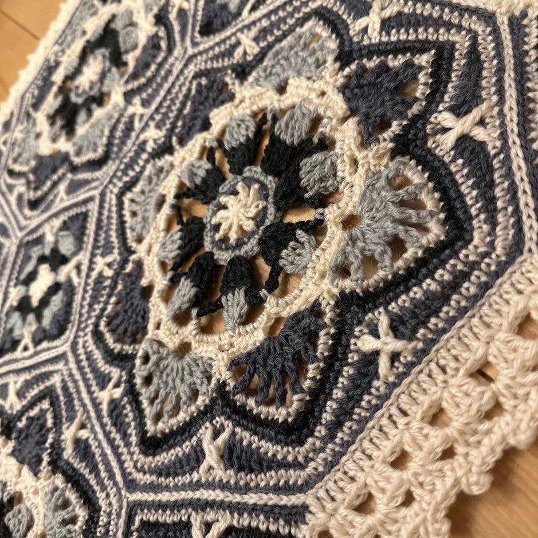 ペルシアンタイル　ブランケット　マルチカバー　かぎ針編み