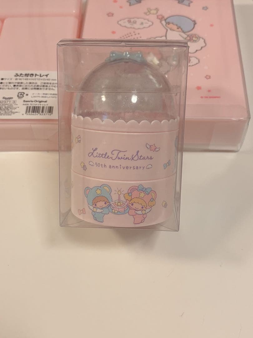 サンリオ リトルツインスターズききらら ふた付きトレイ 小物入れ お道具箱セット