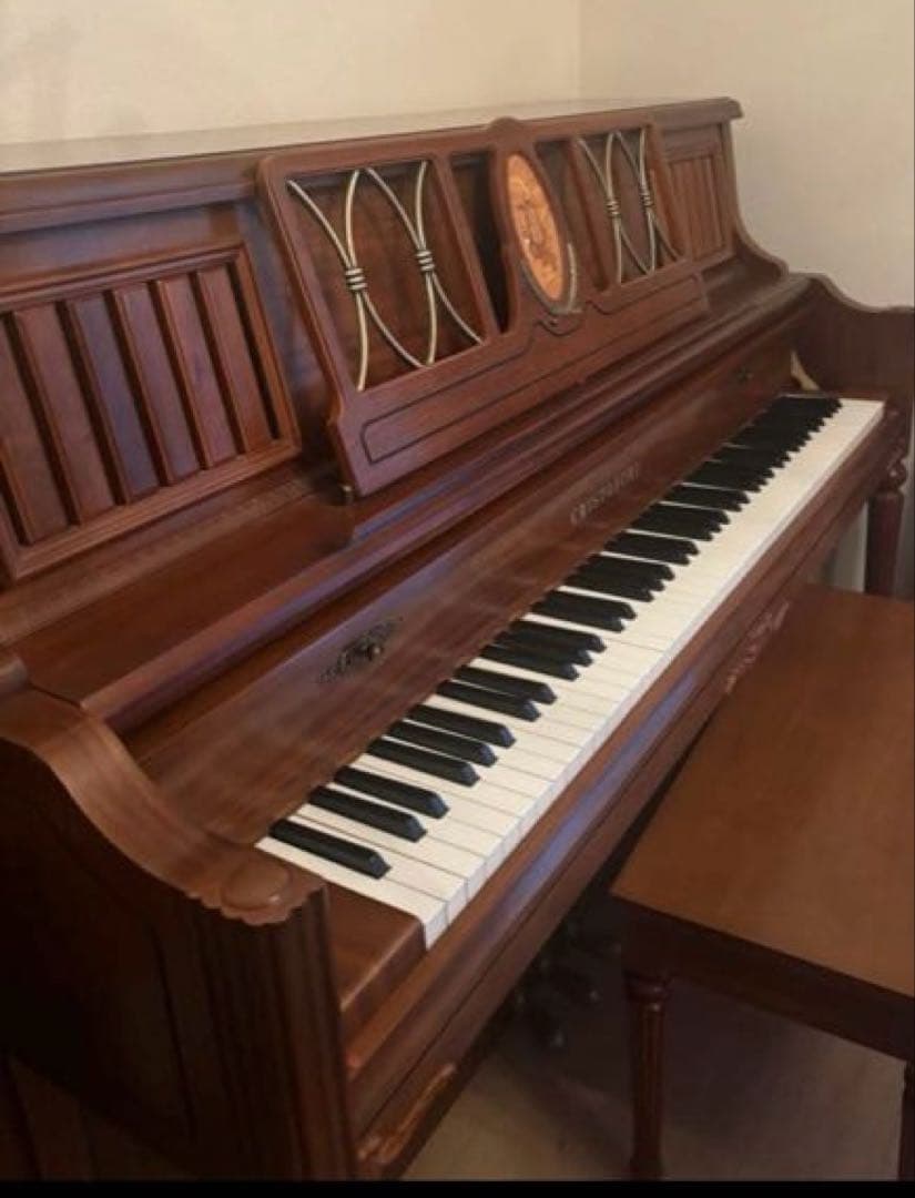 クリストフォリ　アップライトピアノ ダークウッド 3ペダル ベンチ椅子付き