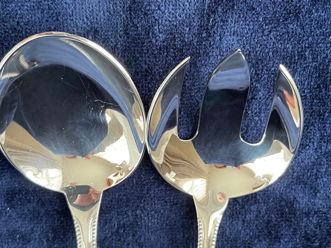 カトラリー(スプーン等) Christfle SALAD FORK & SPOON PERLES