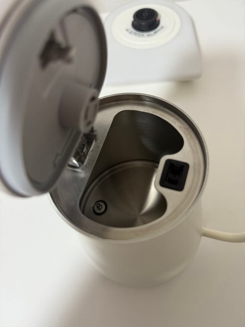 山善　電気ケトル　バリスタポット　ホワイトグレー