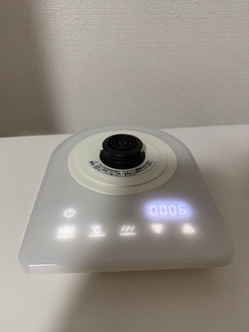 山善　電気ケトル　バリスタポット　ホワイトグレー