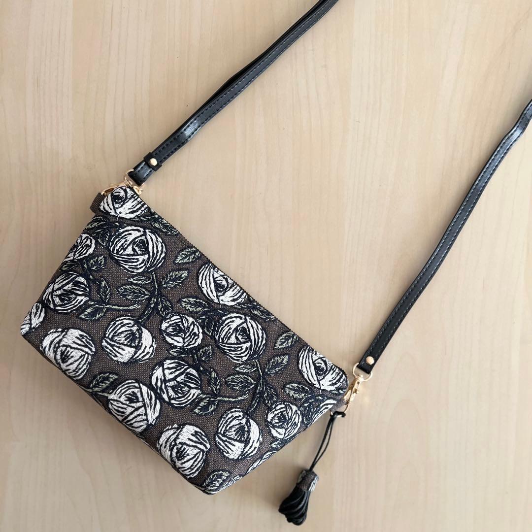 ミナペルホネン rosy brownショルダーバッグMB601-041