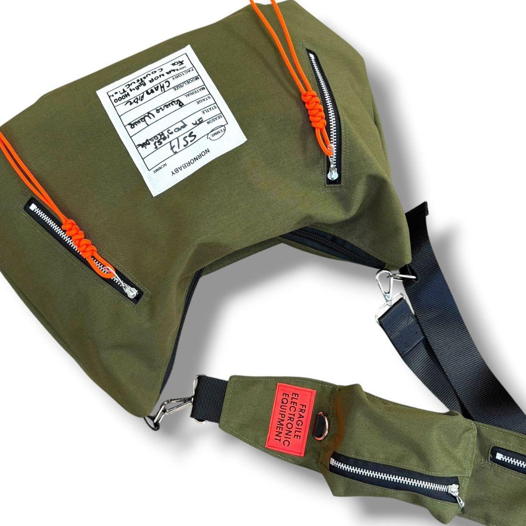 Pocket shoulder Accent Bag／コーデュラカーキ