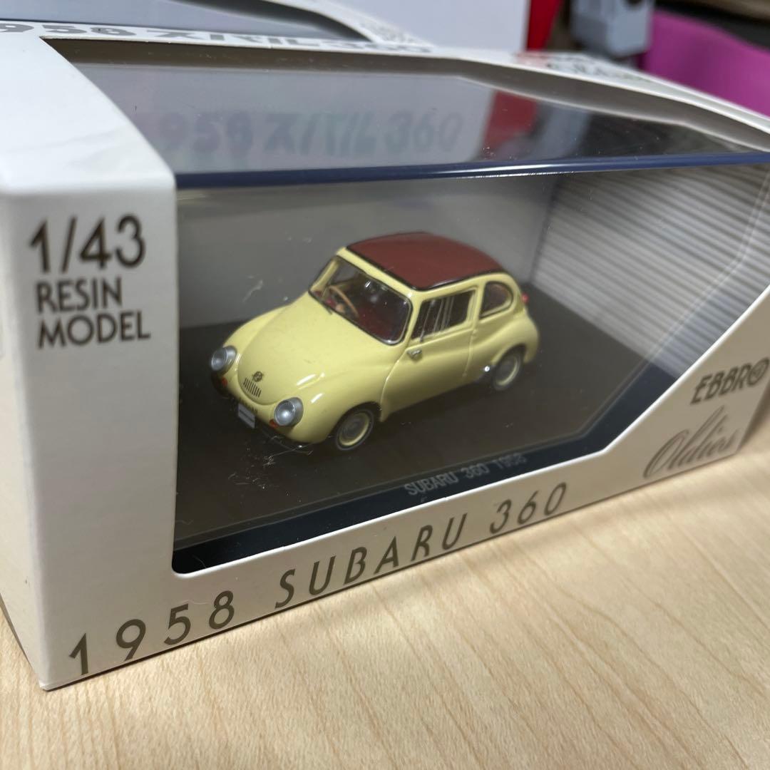 未開封 Ebbro スバル 360 ミニカー 1/43 レジンモデル　2台セット