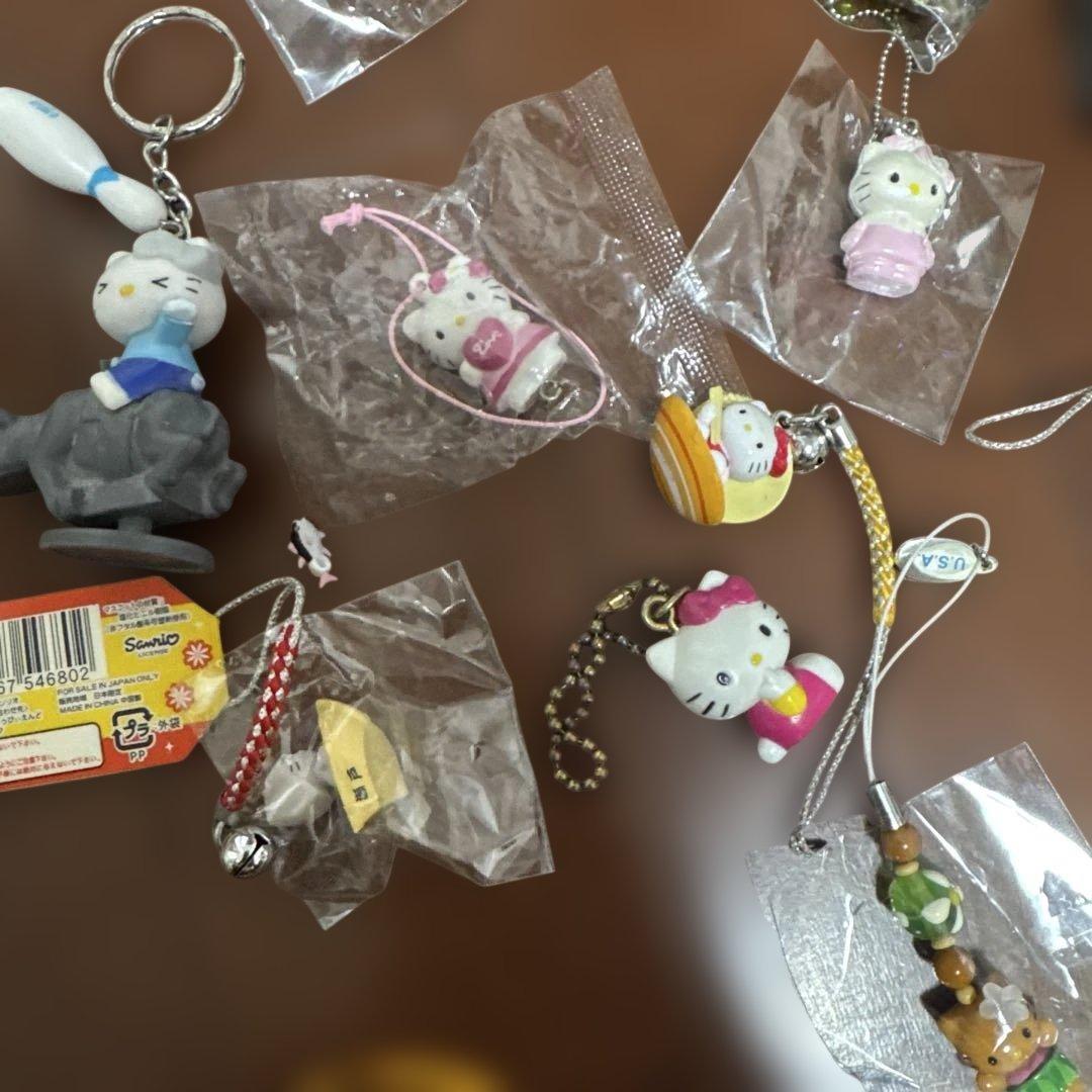 ハローキティ　ご当地　キールホダ　ストラップ　まとめ売り　中古品