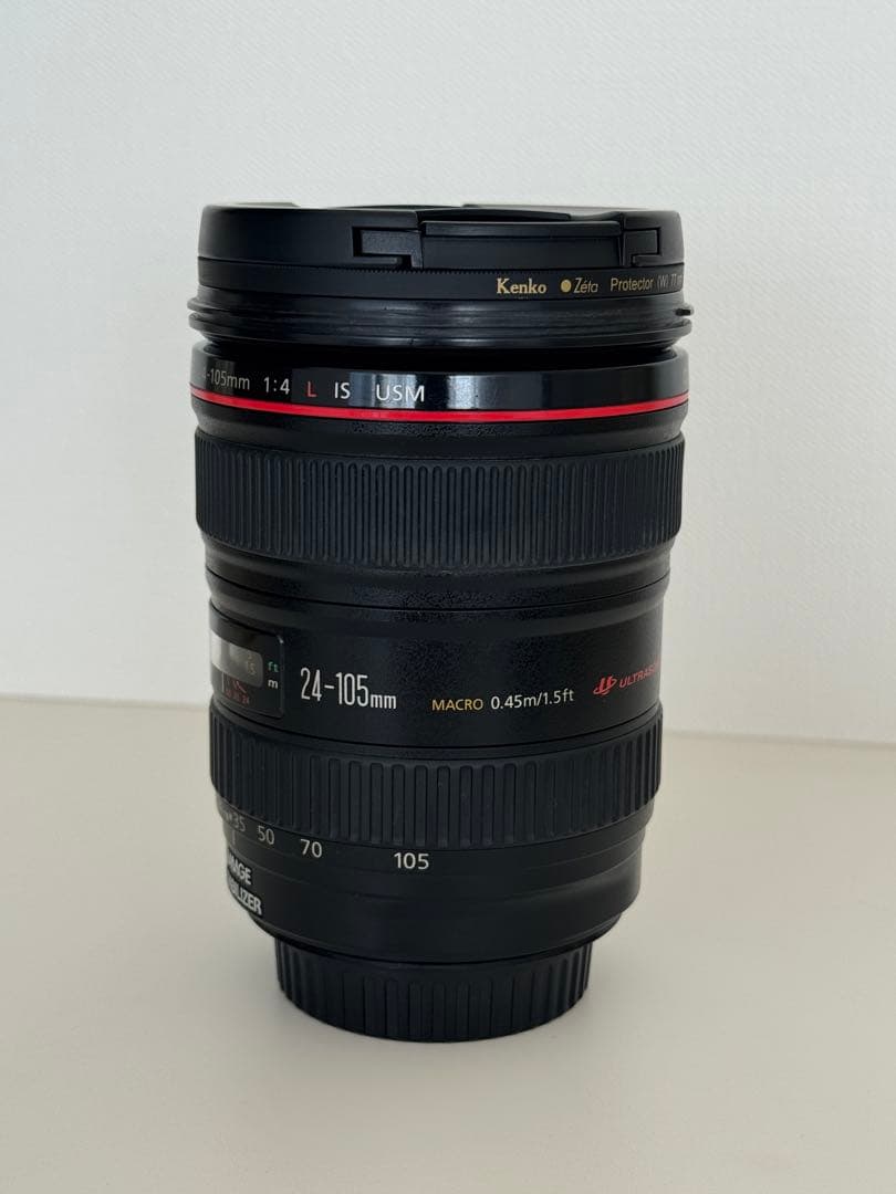 Canon EF24-105mm F4L IS USM ズームレンズ フード付