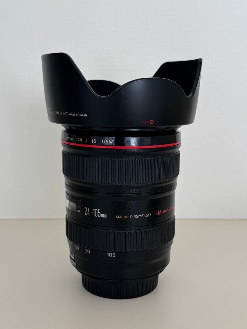Canon EF24-105mm F4L IS USM ズームレンズ フード付