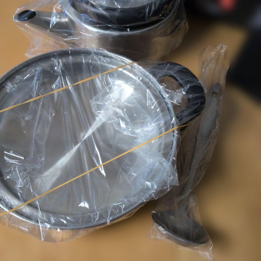 新品！燕三の両手鍋20センチ、ケトル2.5Lとサービスでステンレスお玉付！