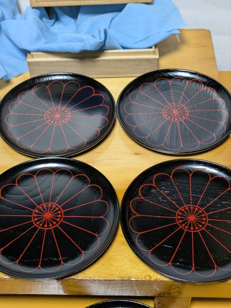 銘々皿　象彦　3　 漆器　 茶道具　 菓子皿　 小皿　 菓子器　 木製　 漆芸