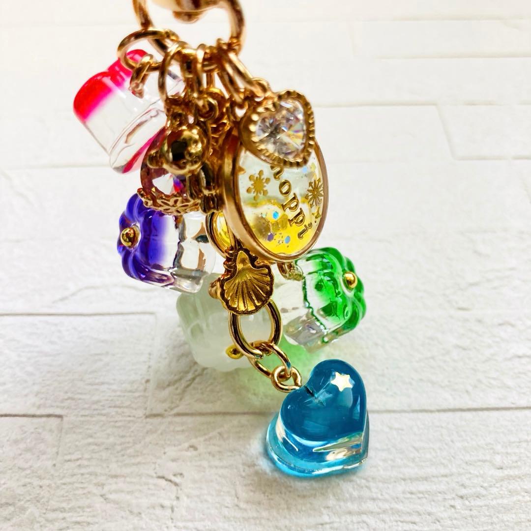 S☆Mページ　名入れチャーム レジンキーホルダー 5点