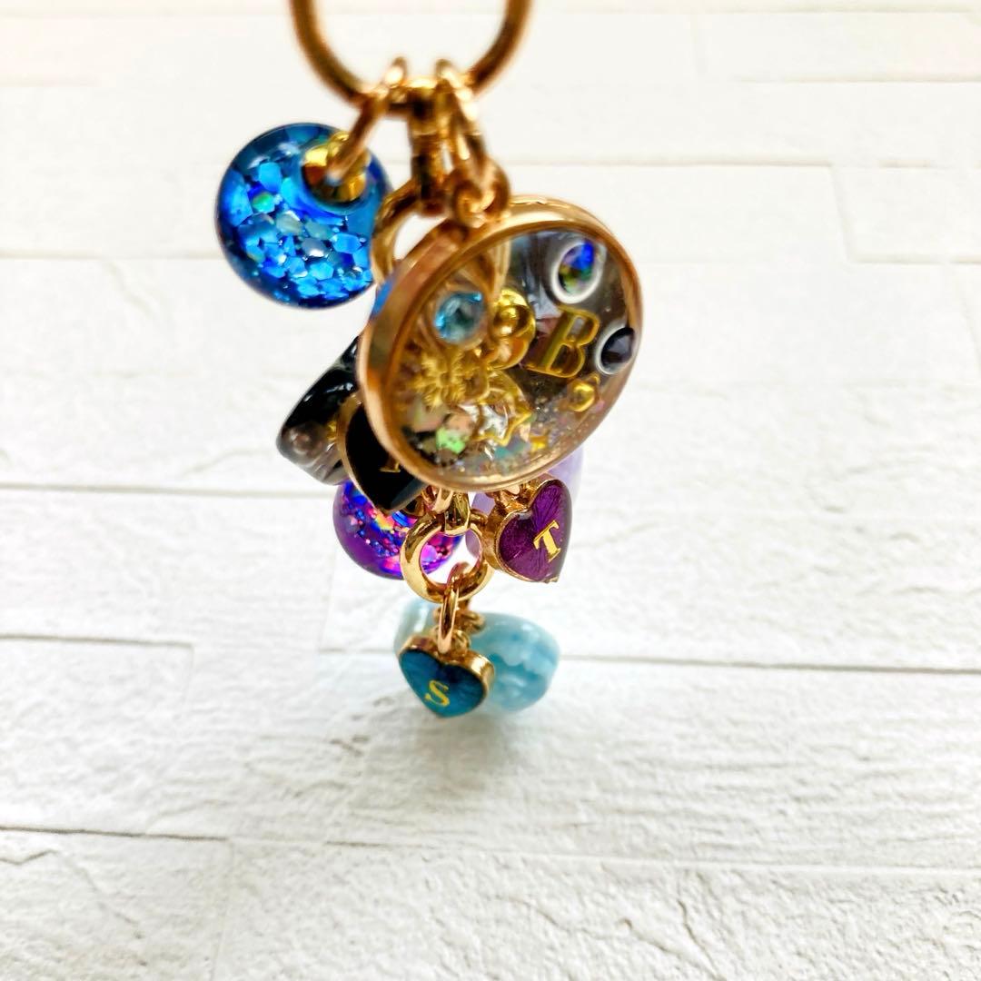 S☆Mページ　名入れチャーム レジンキーホルダー 5点