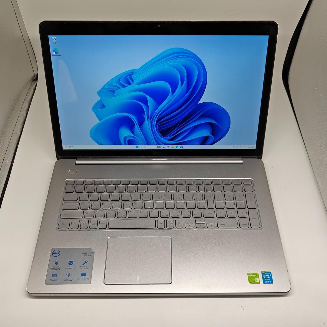 【DELL】高速i7 SSD500GB 16GB 17.3インチ 銀 ノートPC