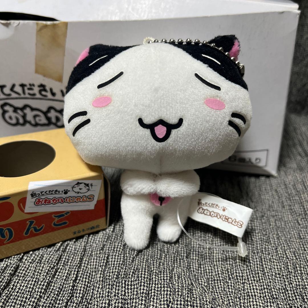 新品❤️飼ってください　おねがいにゃんこ　猫　ぬいぐるみ　ハチワレ　レトロ　希少