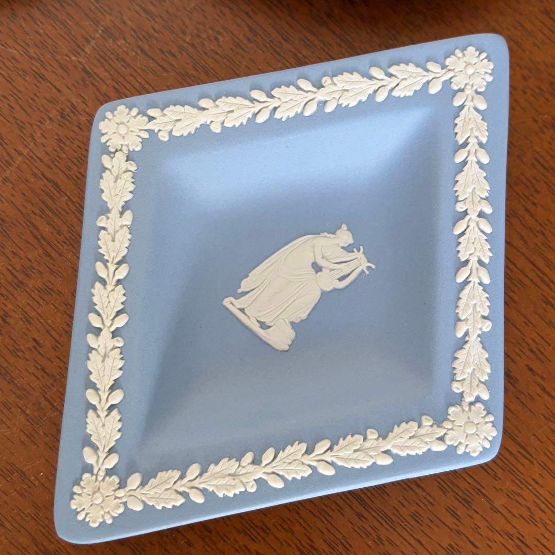 【美品】ウェッジウッド★ジャスパー★トランプ型トレイ　4枚