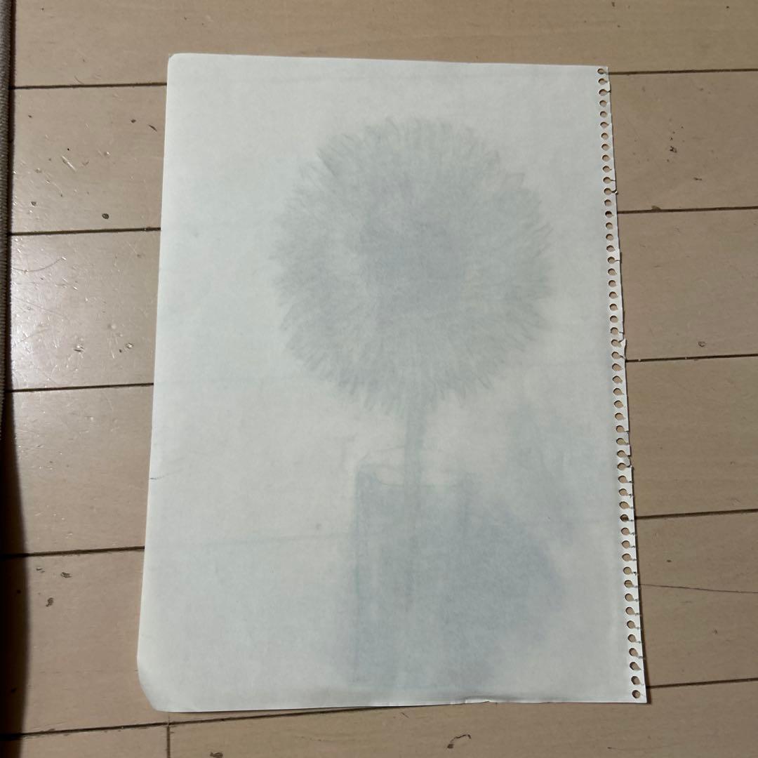 ひまわりの絵画 A4サイズ 手描き