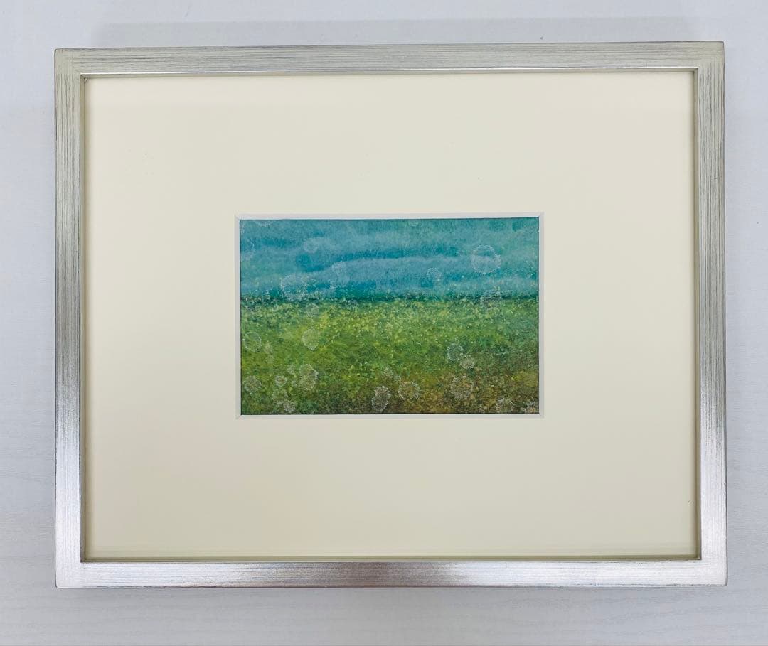 典具和紙彩画　日本画特殊 作家　松島比呂子　抽象風景画