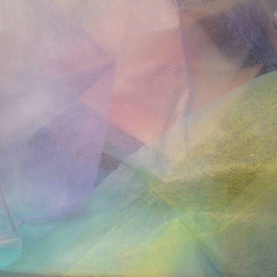 典具和紙彩画　日本画特殊 作家　松島比呂子　抽象風景画