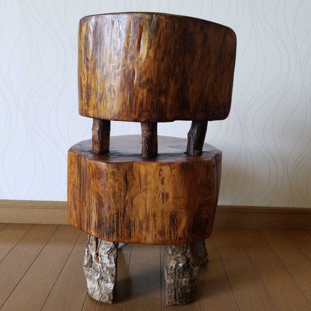 オブジェ　置物　椅子　置台《レア1点物》　ひのき&山櫻