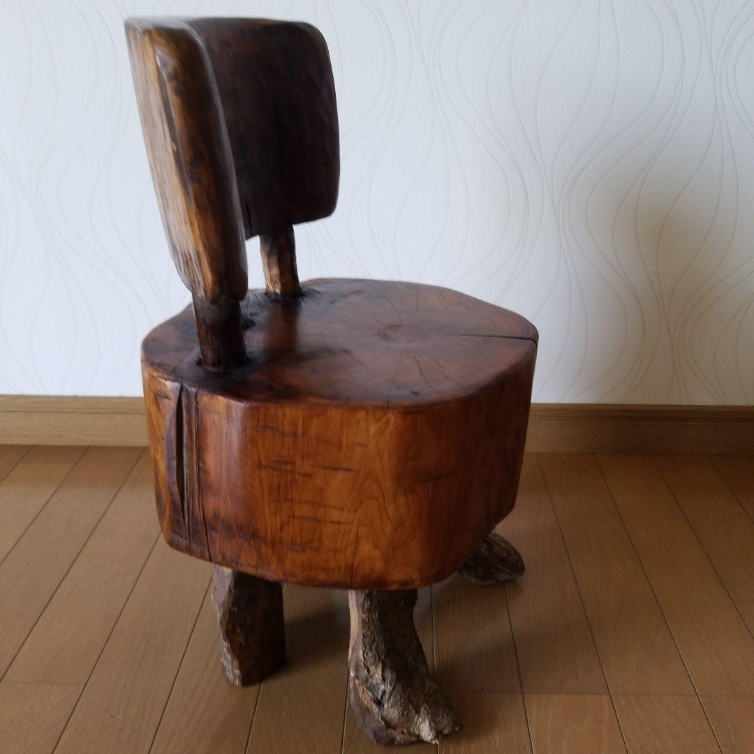 オブジェ　置物　椅子　置台《レア1点物》　ひのき&山櫻