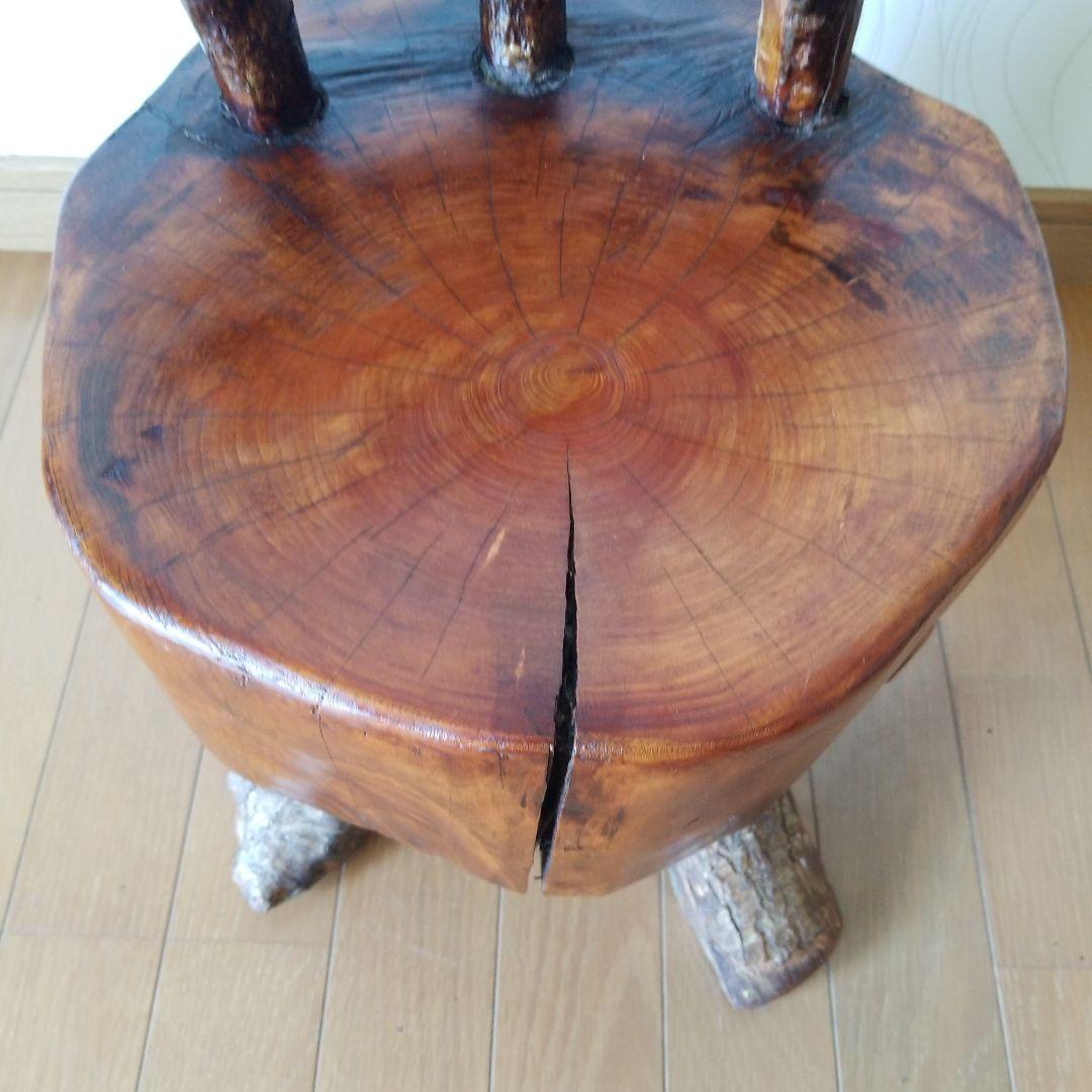 オブジェ　置物　椅子　置台《レア1点物》　ひのき&山櫻