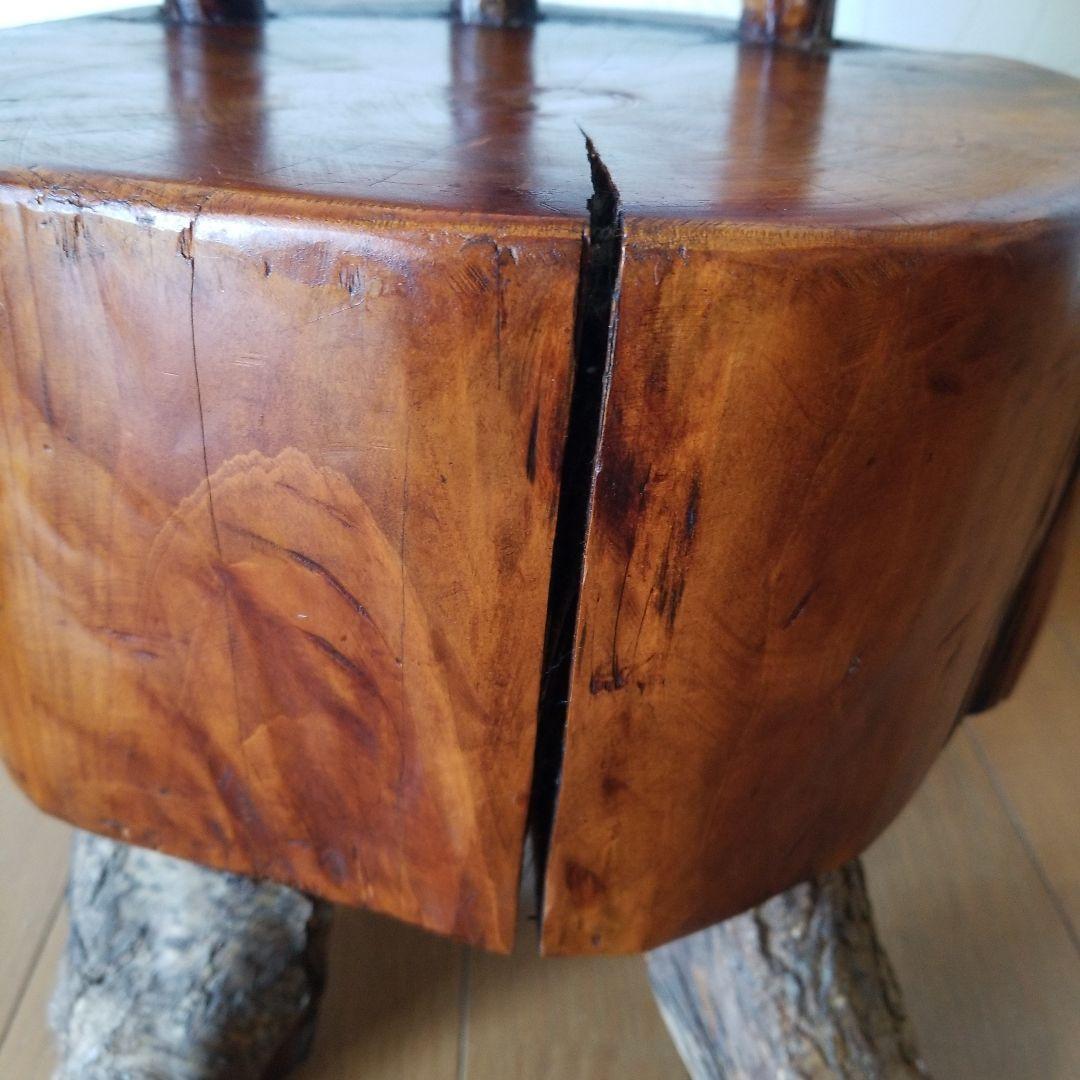 オブジェ　置物　椅子　置台《レア1点物》　ひのき&山櫻